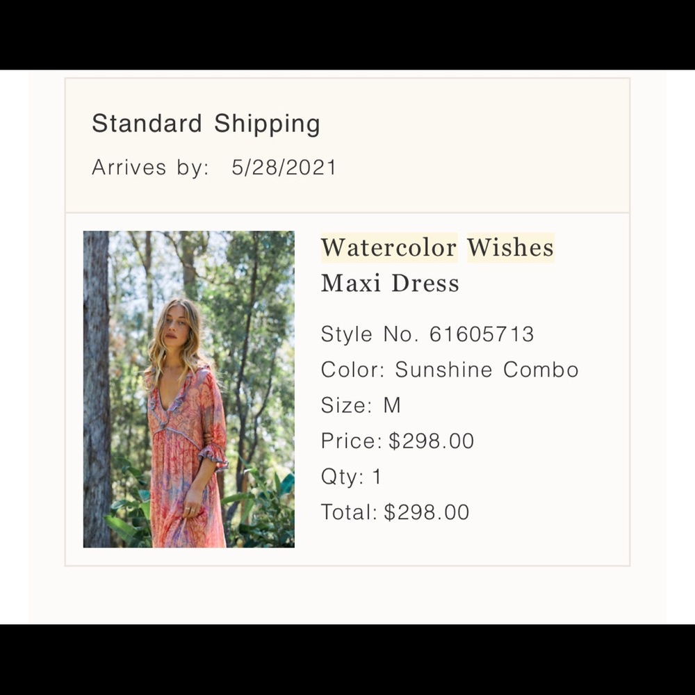 Free people watercolor wishes maxi dress & slip